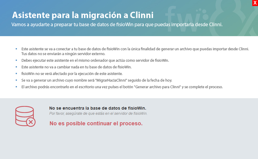 Clinni - Migración de fisioWin a Clinni